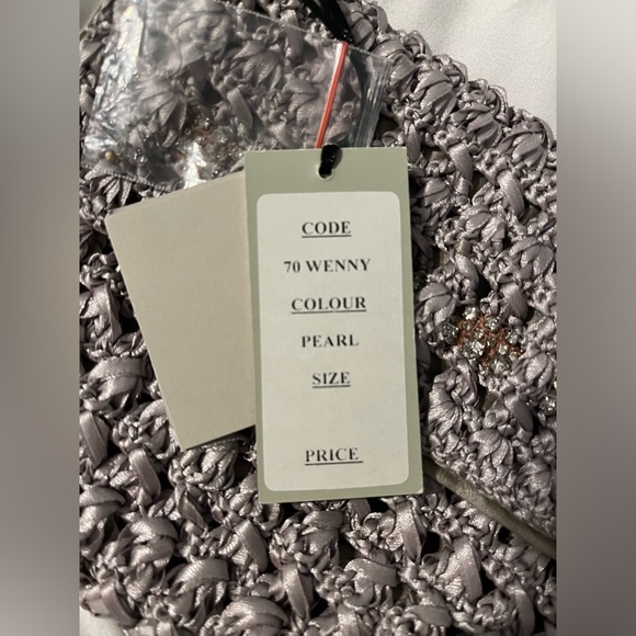 NWT Ambre Babzoe Pearl Woven Wenny Clutch - Picture 2 of 3